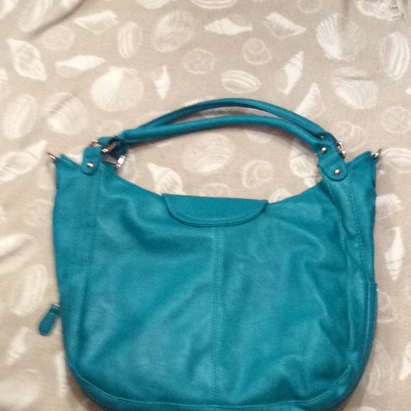 Melie Bianco Teal Alyssa Satchel Hobo - Picture 2 of 4